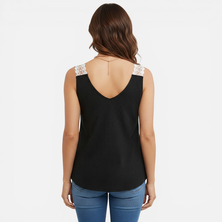 Laurior | Débardeur sans manches en dentelle pour femme, tenue décontractée pour l'été