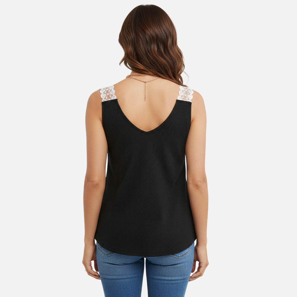 Laurior | Débardeur sans manches en dentelle pour femme, tenue décontractée pour l'été