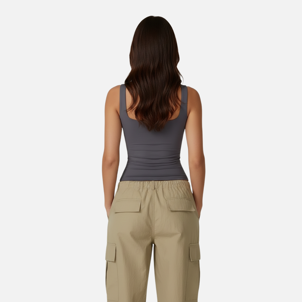 Laurior | Débardeur slim fit à encolure carrée pour femme, idéal pour l'été