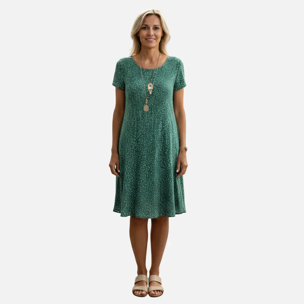 Laurior | Robe midi à pois pour femme, coupe décontractée et légère