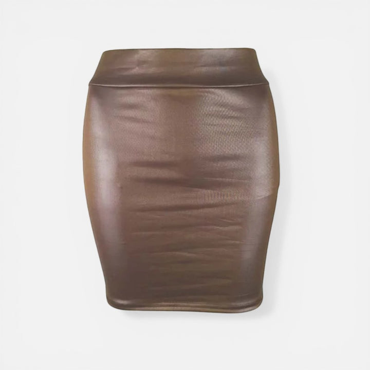Laurior | Jupe slim en simili cuir pour femme, idéale pour sortir le soir.