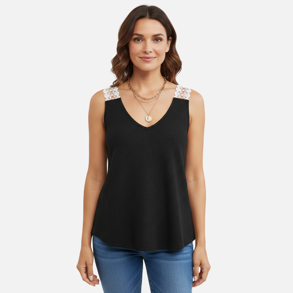 Laurior | Débardeur sans manches en dentelle pour femme, tenue décontractée pour l'été