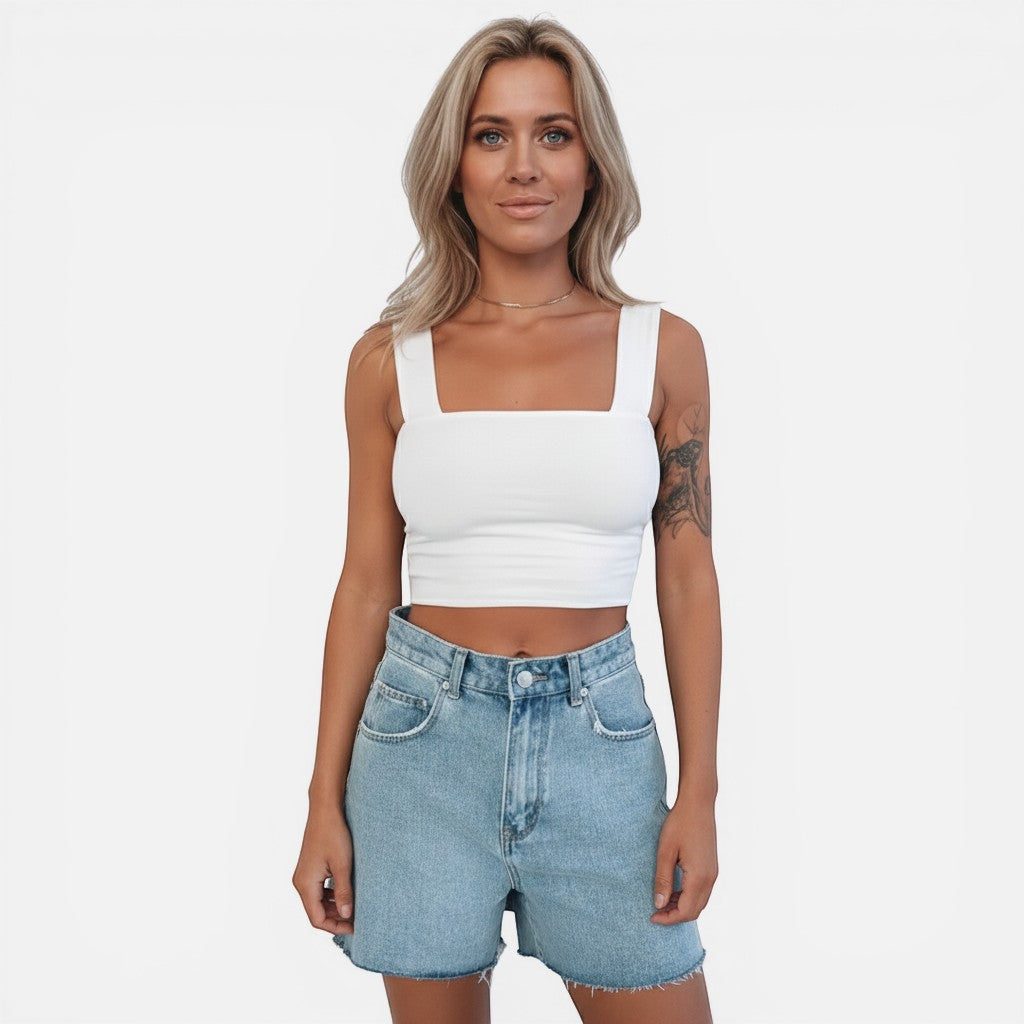 Laurior | Débardeur court ajusté pour femme, idéal pour l'été