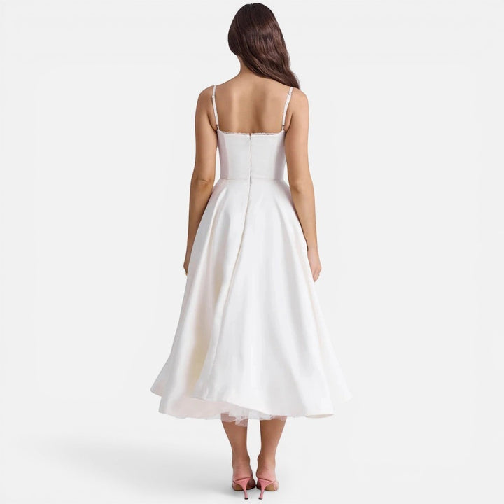 Laurior | Robe longue en satin pour femme, coupe élégante, tenue de soirée formelle