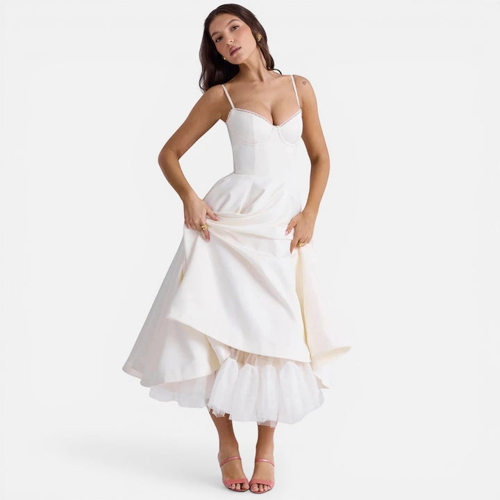 Laurior | Robe longue en satin pour femme, coupe élégante, tenue de soirée formelle