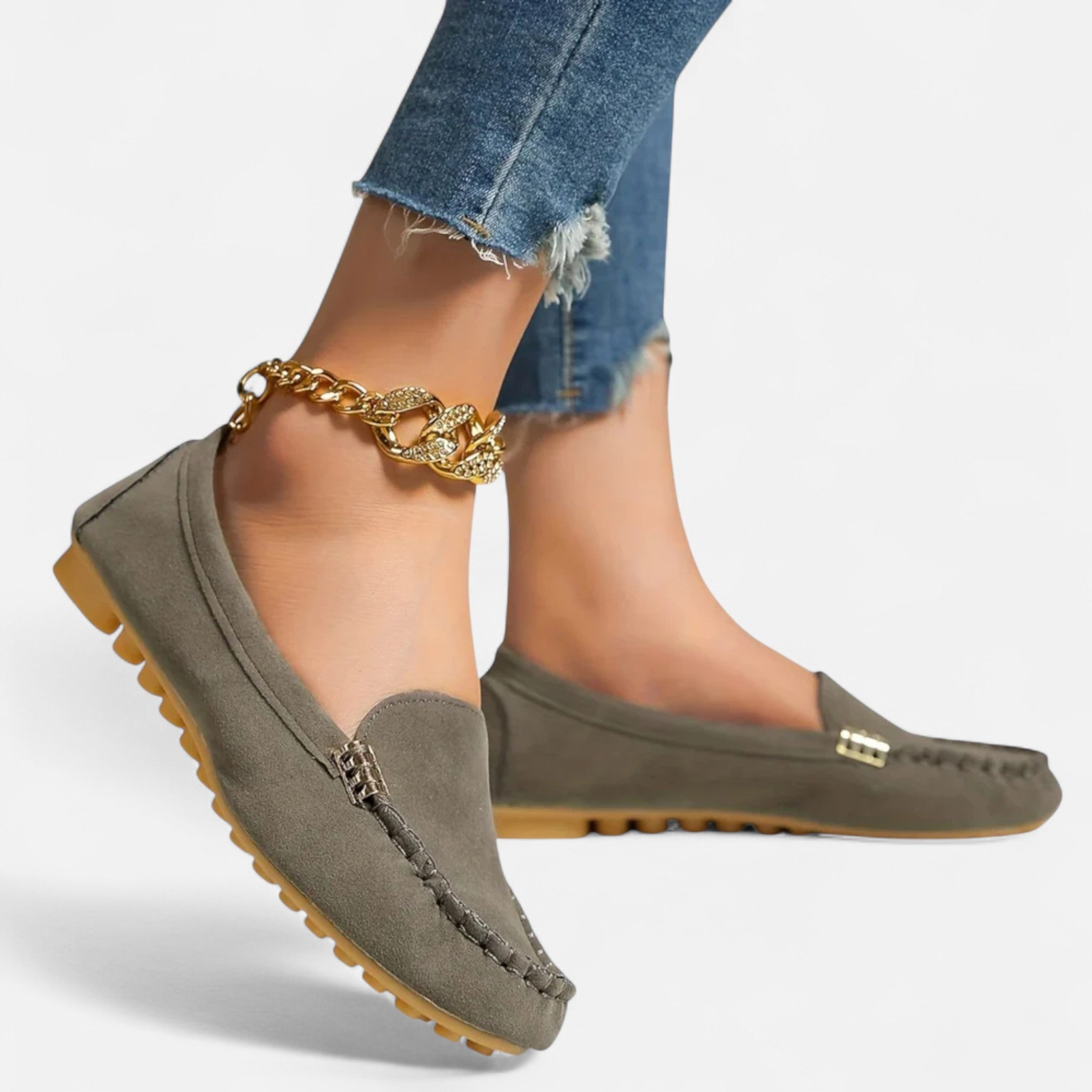 Laurior | Mocassins Femme Sans Lacets – Style Ivy Décontracté