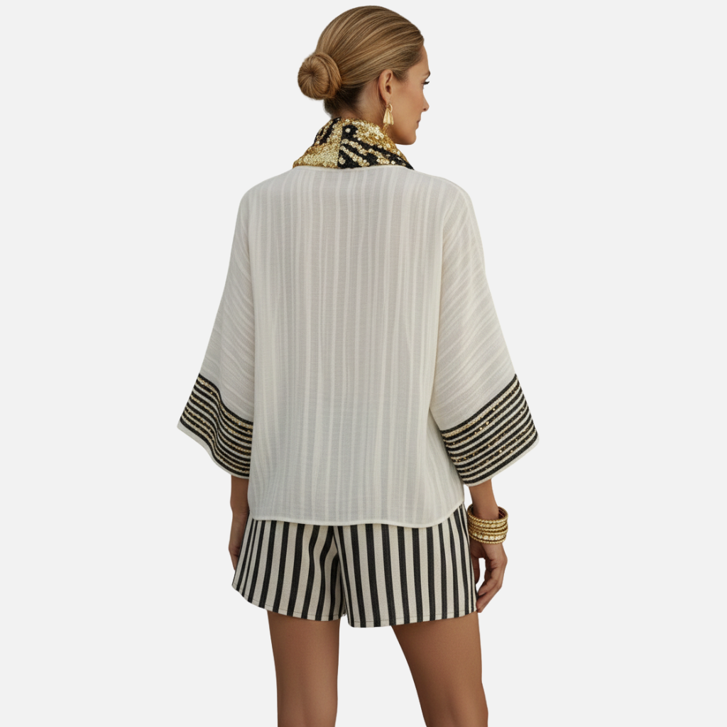 Laurior | Ensemble lounge pour femme avec écharpe – Coupe décontractée