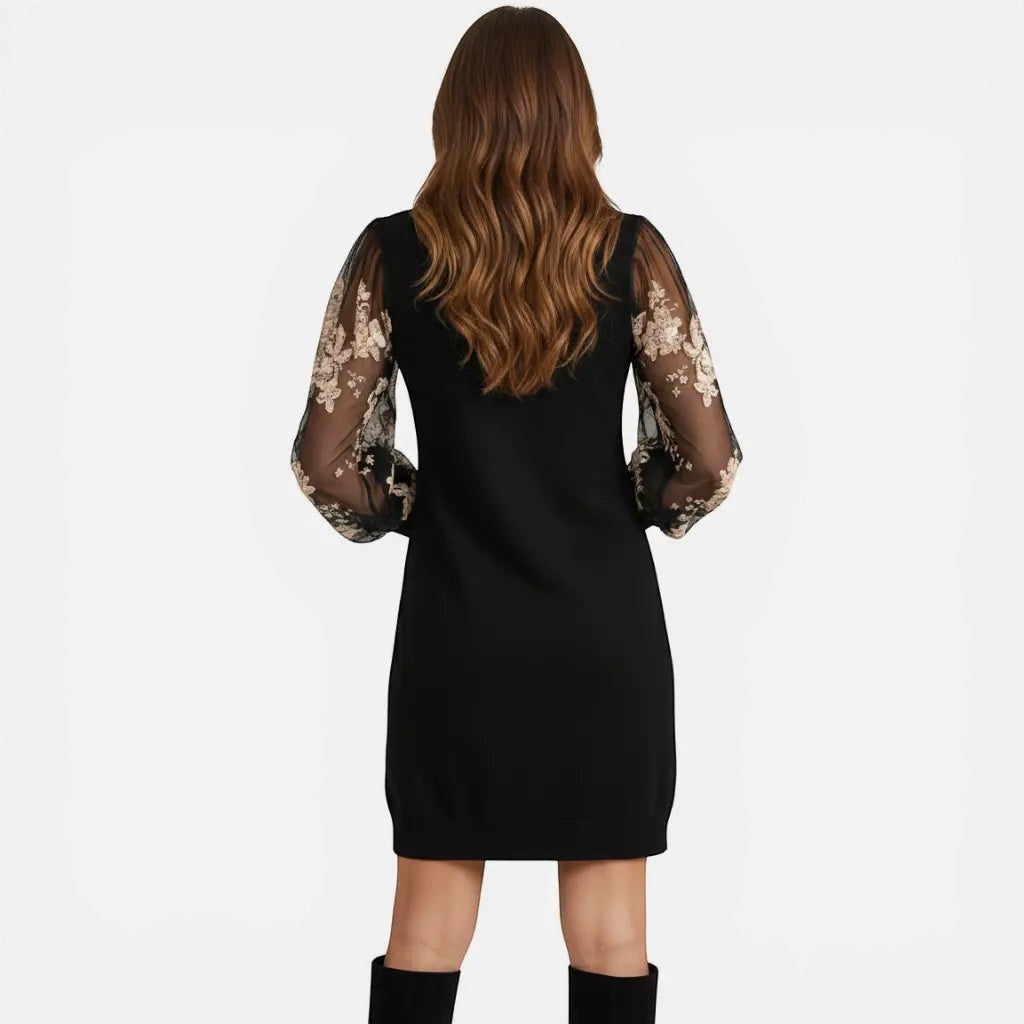 Laurior | Robe élégante à col en V en dentelle pour femmes, idéale pour les occasions spéciales