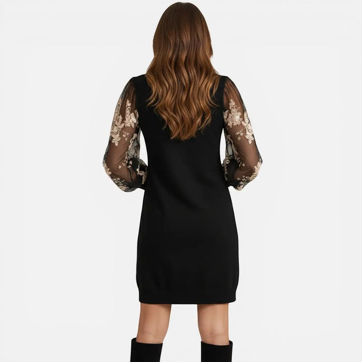 Laurior | Robe élégante à col en V en dentelle pour femmes, idéale pour les occasions spéciales