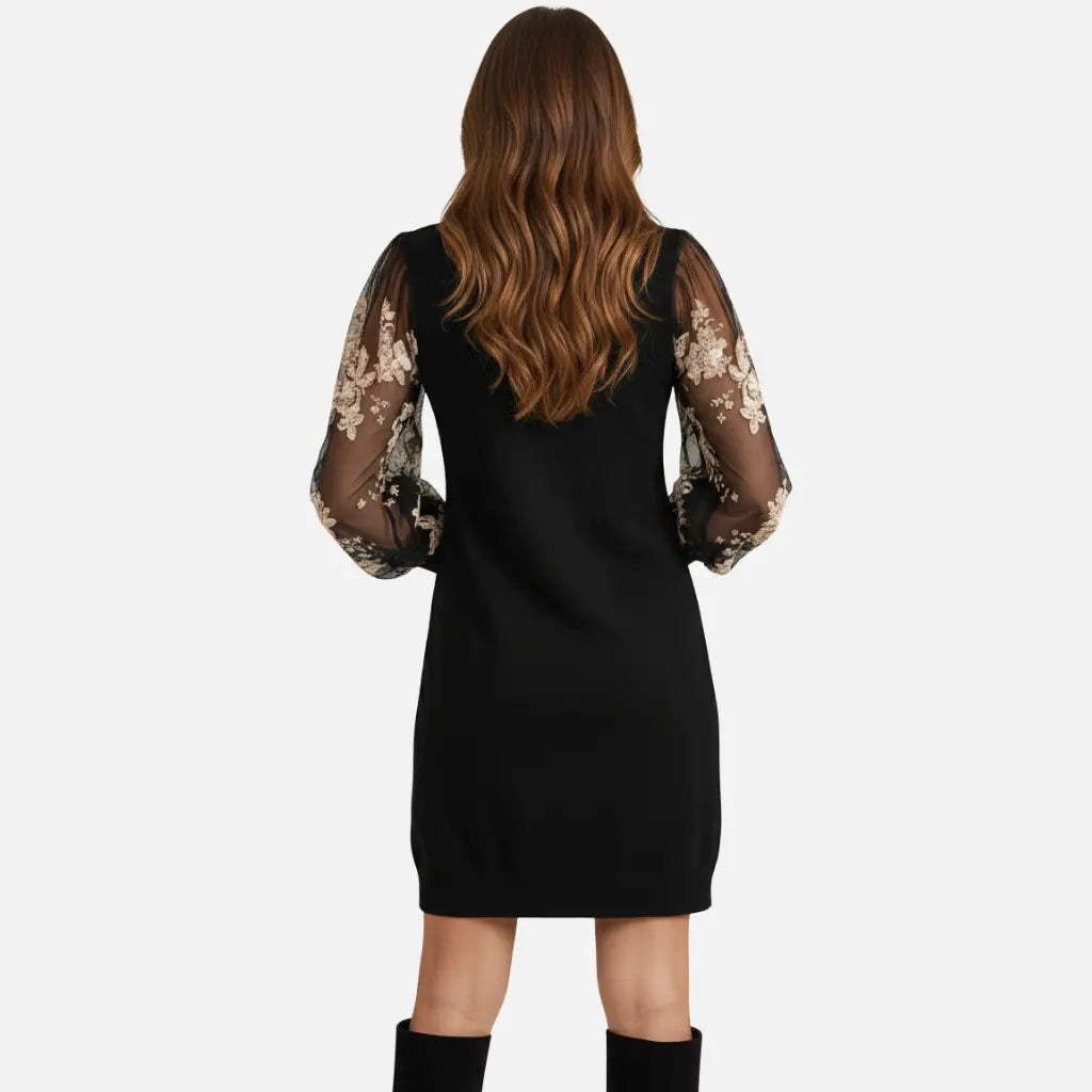 Laurior | Robe élégante à col en V en dentelle pour femmes, idéale pour les occasions spéciales