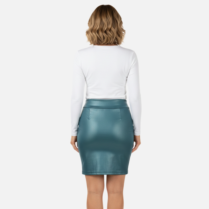 Laurior | Jupe slim en simili cuir pour femme, idéale pour sortir le soir