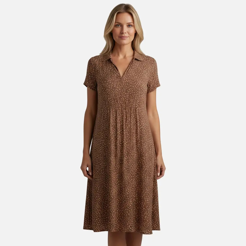 Laurior | Robe midi à pois pour femme, coupe décontractée et légère