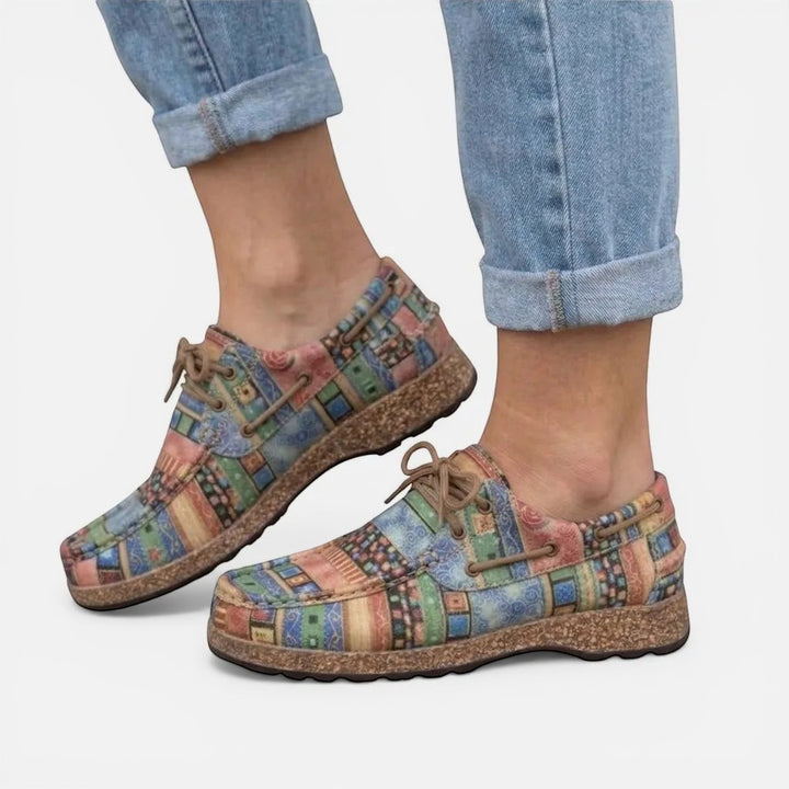 Laurior | Chaussures Plates Femme Canvas Graffiti Bureau Quotidien Confort Style