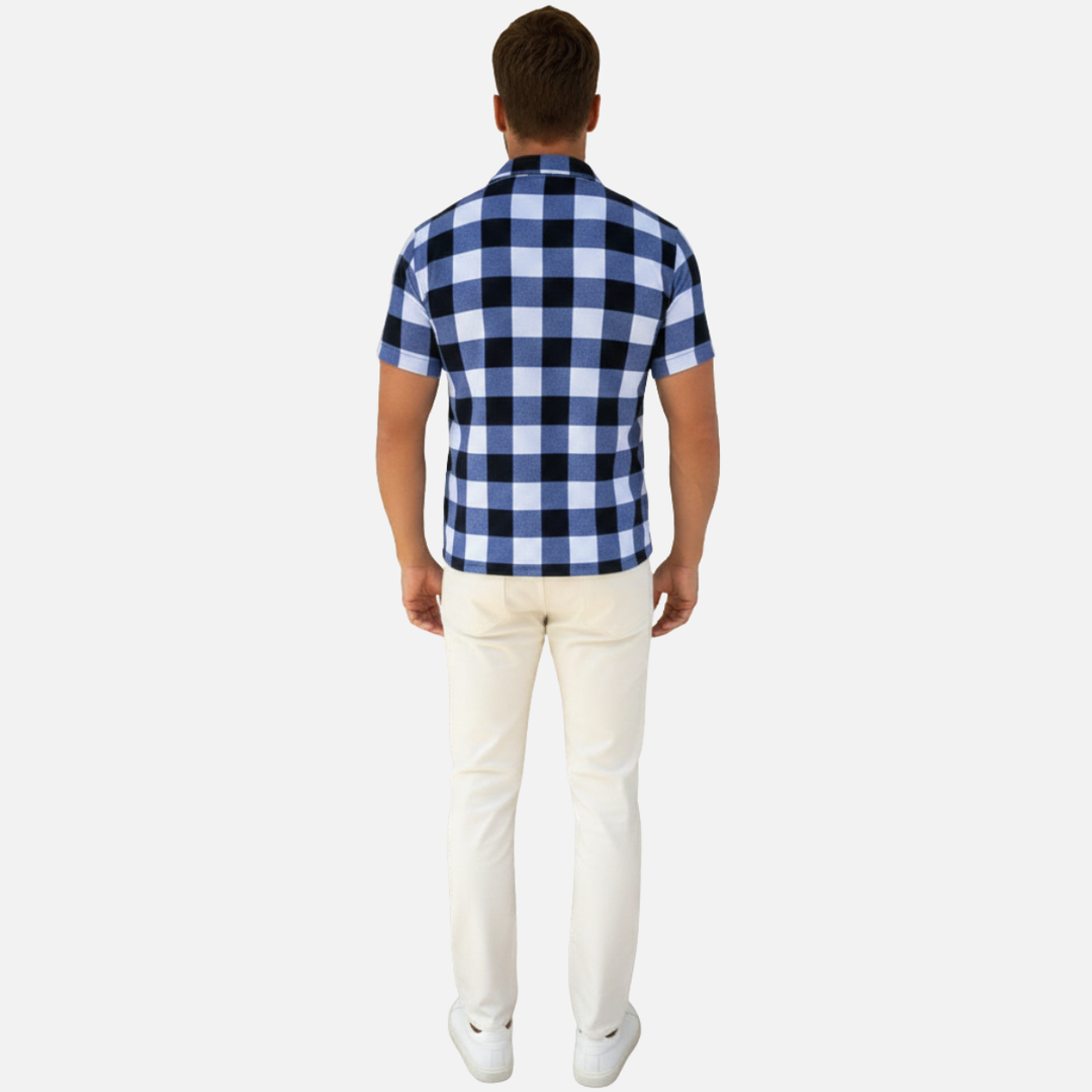 Laurior | Chemise à carreaux légère pour homme en acétate – été