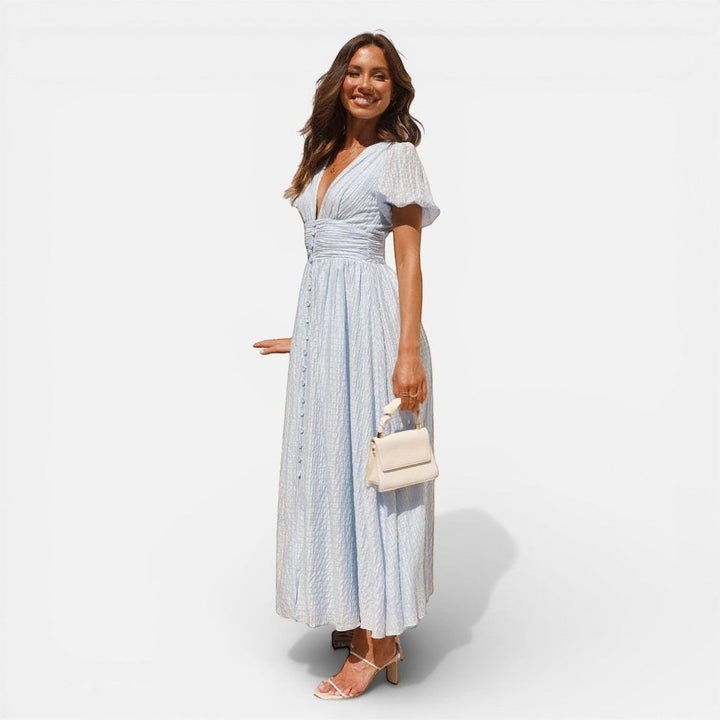 Laurior | Robe Midi Femme Décontractée Élégante Tissu Doux Confort Quotidien