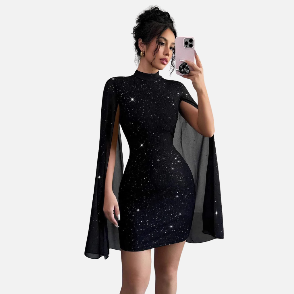 Laurior | Robe de Soirée Formelle en Mousseline avec Perles Coupe Ajustée Femme