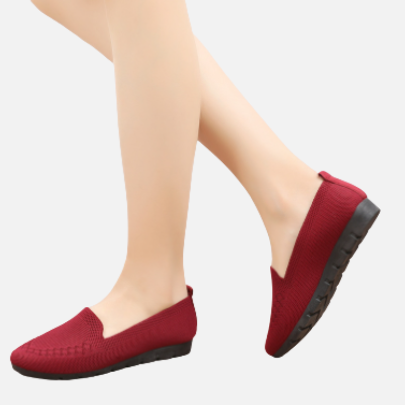 Laurior | Mocassins Femme en Coton Maille Souple Faciles à Enfiler