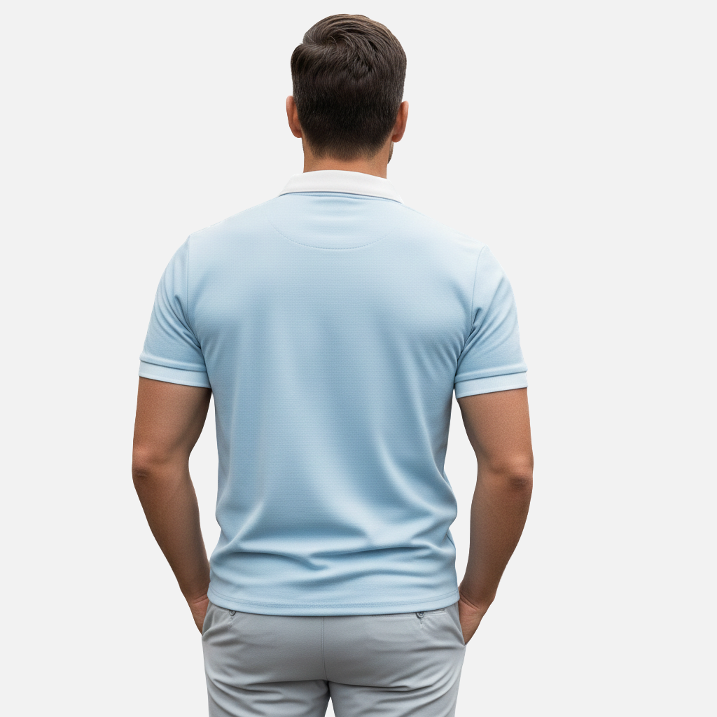 Laurior | Polo à manches courtes pour homme en coton léger décontracté