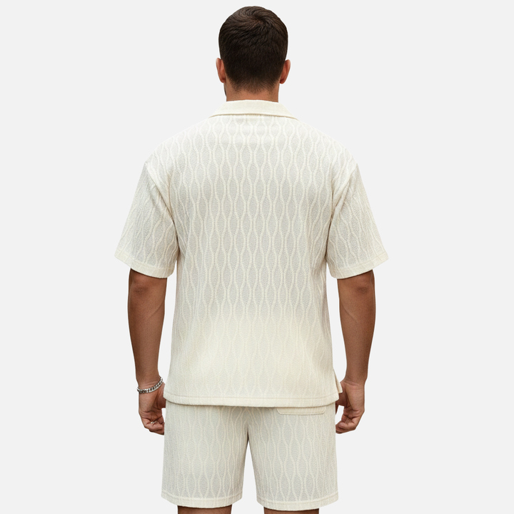 Laurior | Ensemble deux pièces pour homme pour l'été chemise légère et short