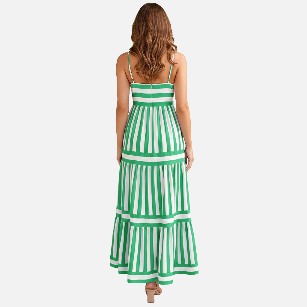 Laurior | Robe longue dos nu pour femme, encolure carrée, style plage