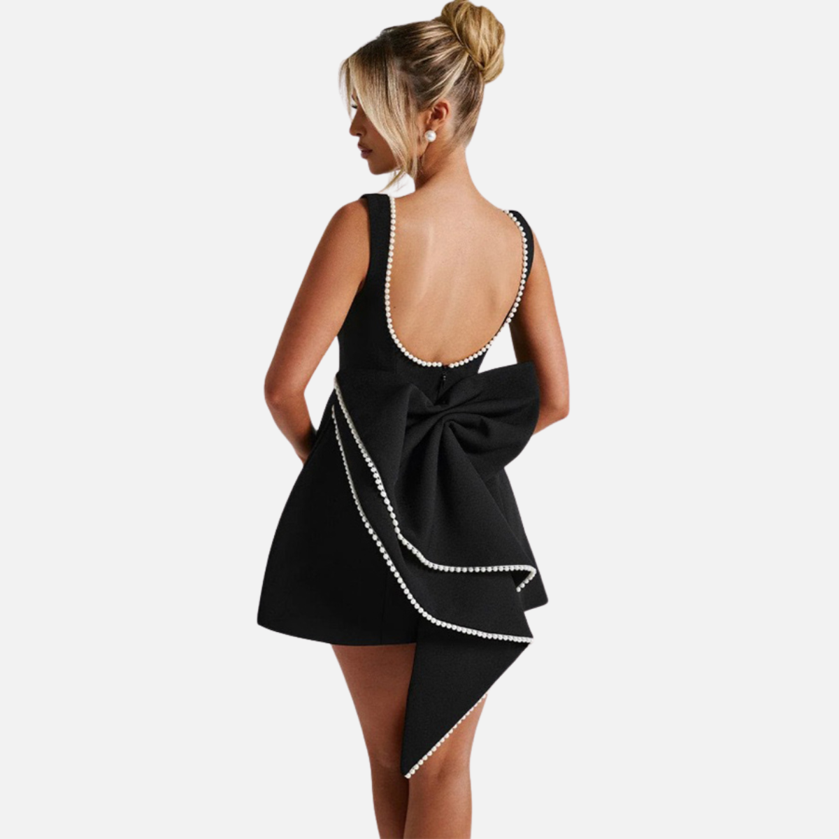 Laurior | Robe femme sans manches dos nu coupe A-line à l’élégance raffinée