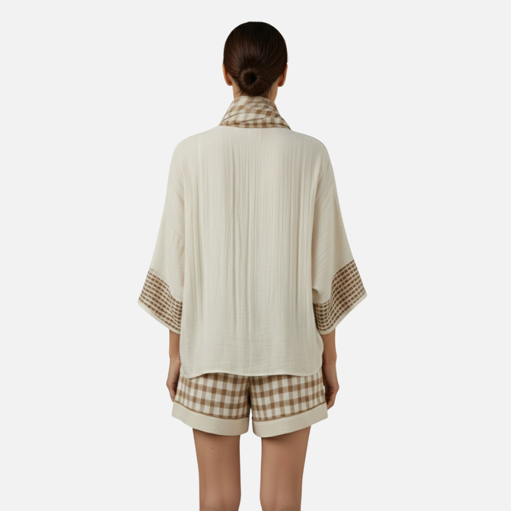 Laurior | Ensemble lounge pour femme avec écharpe – Coupe décontractée