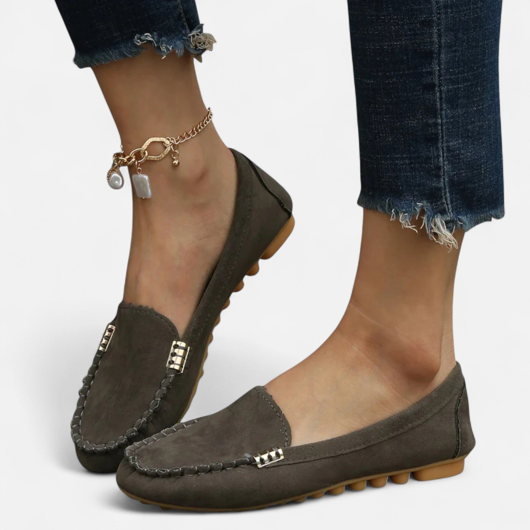 Laurior | Mocassins Femme Sans Lacets – Style Ivy Décontracté