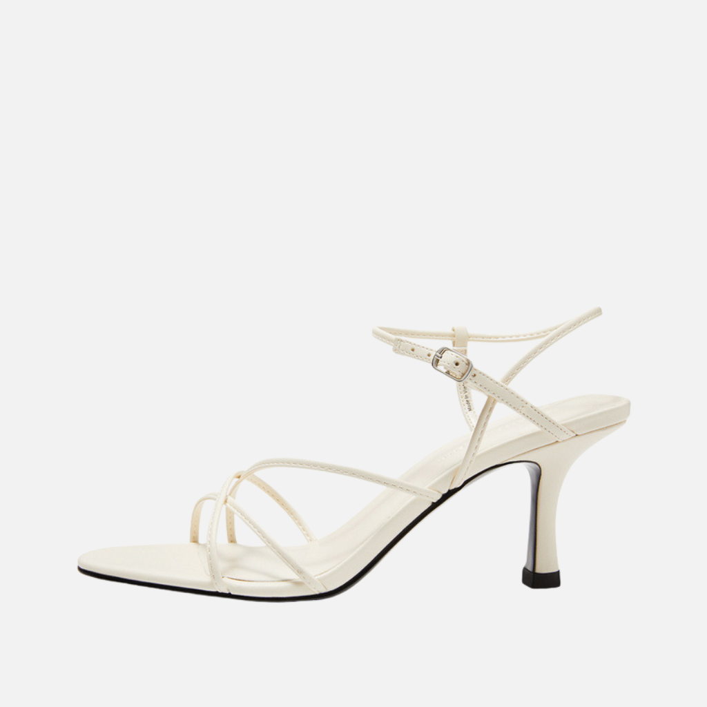 Laurior | Sandales à talon fin pour femme à bout ouvert pour tenue de soirée