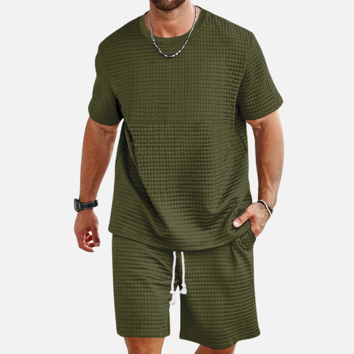 Laurior | Ensemble d’Été Léger Homme T-Shirt et Short