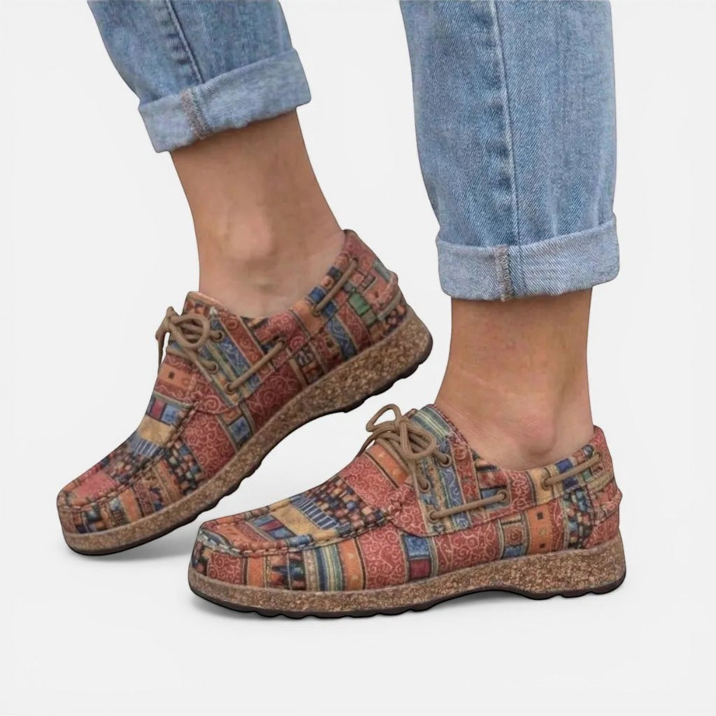 Laurior | Chaussures Plates Femme Canvas Graffiti Bureau Quotidien Confort Style