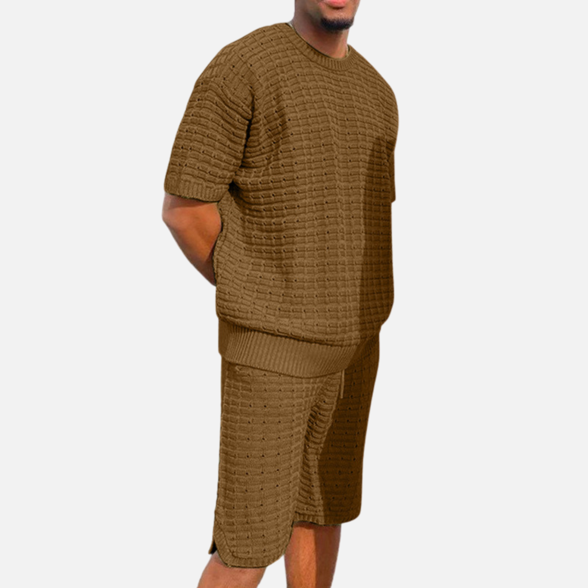 Laurior | Chemise et short d’été coupe ample pour homme