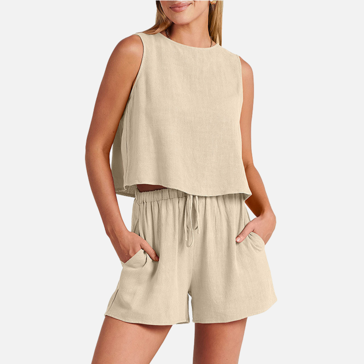 Laurior | Ensemble short et débardeur d'été léger pour femme