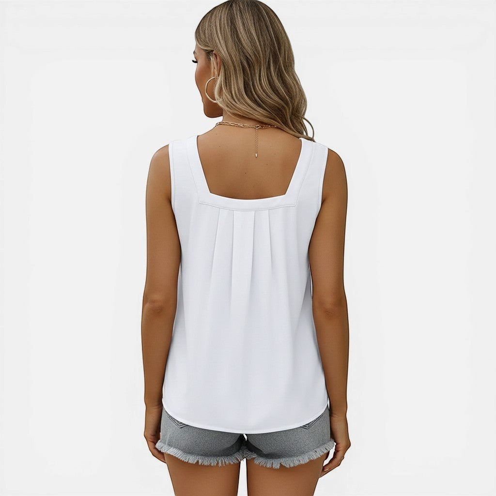 Laurior | Débardeur ample à encolure carrée pour femme, chemise d'été