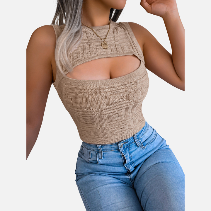 Laurior | Top court respirant pour femme coupe ajustée