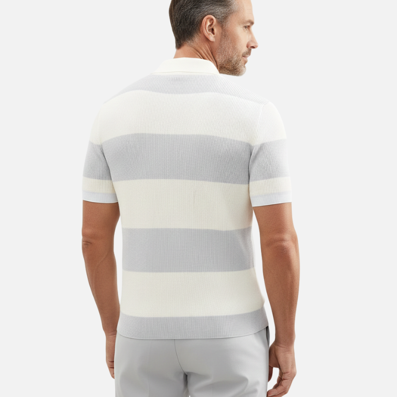 Laurior | Pull polo d'été pour homme, style revers léger