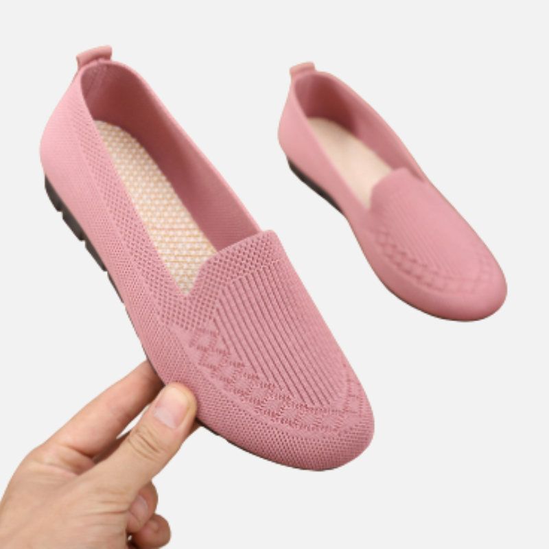 Laurior | Mocassins Femme en Coton Maille Souple Faciles à Enfiler