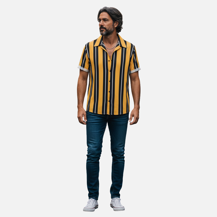 Laurior | Chemise d'été en coton pour homme – Coupe ample, style décontracté et respirant