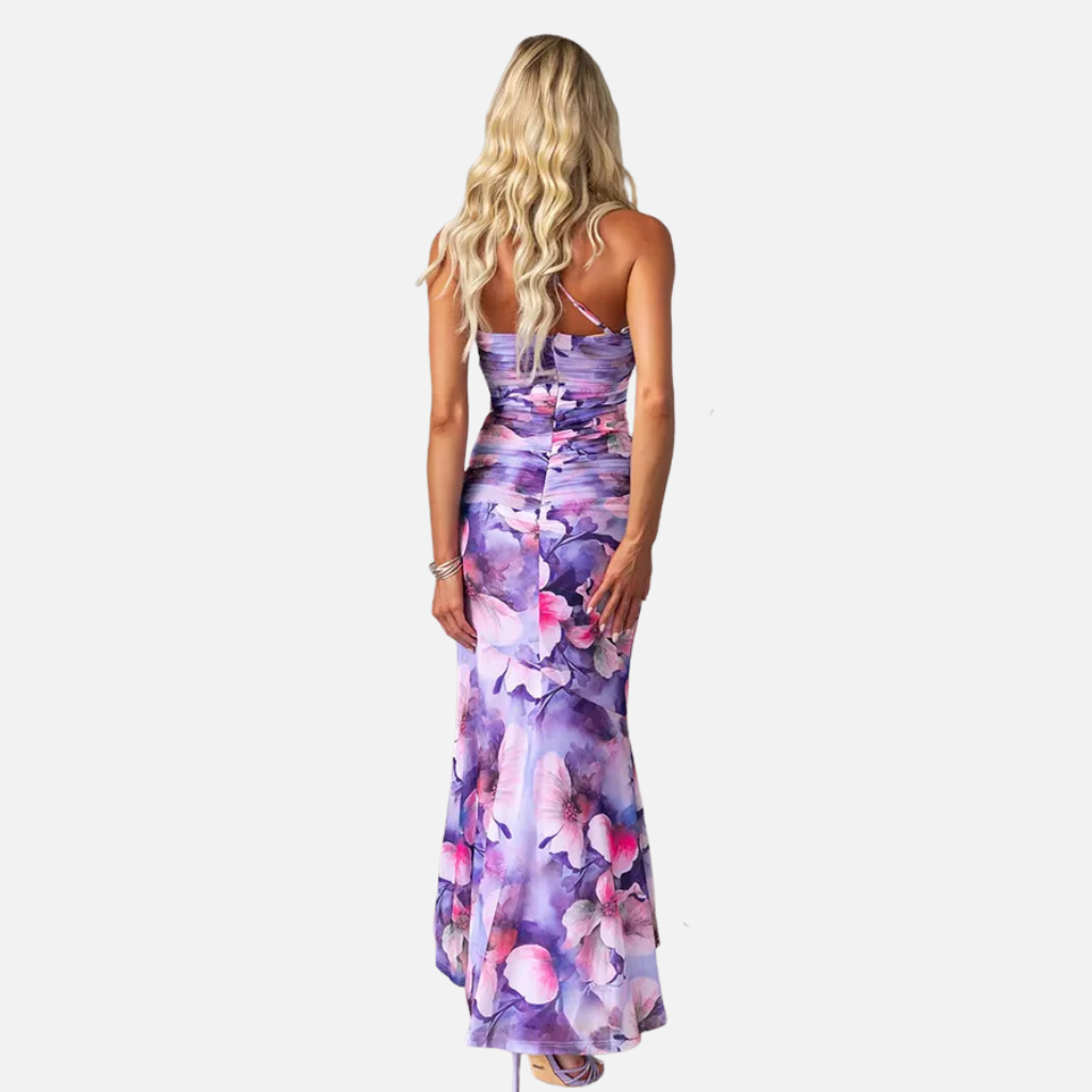 Laurior | Robe Maxi Élégante d’Été Femme à Une Épaule Coupe Ajustée