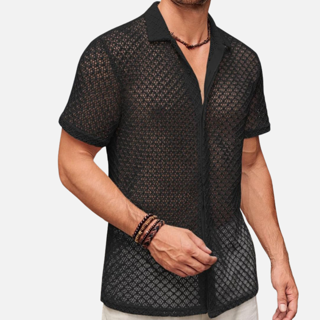 Laurior | Chemise Homme en Maille à Col Revers Légère pour l’Été
