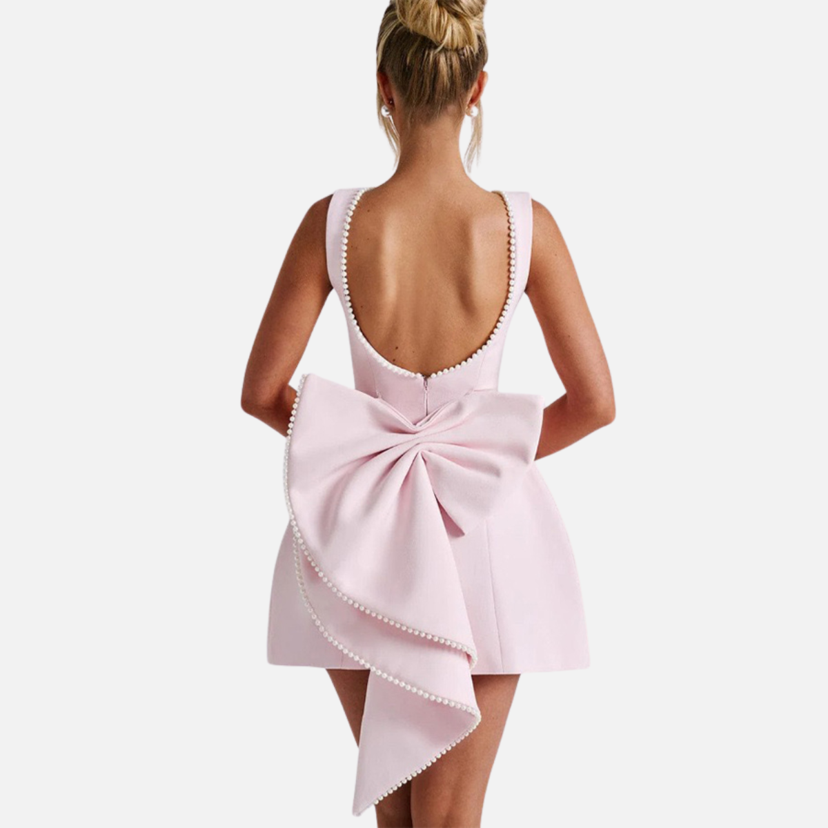 Laurior | Robe femme sans manches dos nu coupe A-line à l’élégance raffinée