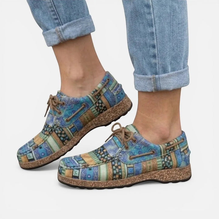 Laurior | Chaussures Plates Femme Canvas Graffiti Bureau Quotidien Confort Style