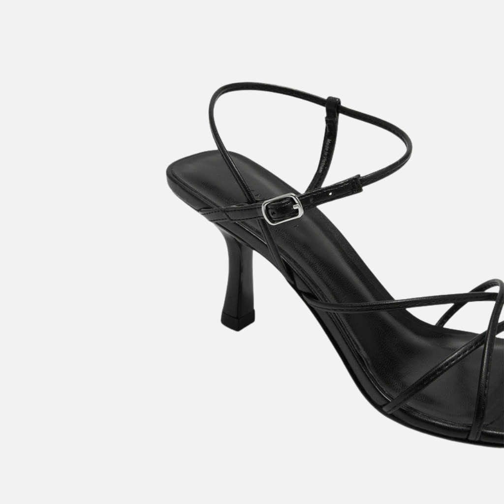 Laurior | Sandales à talon fin pour femme à bout ouvert pour tenue de soirée