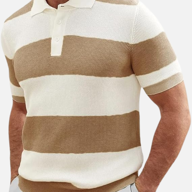 Laurior | Pull polo d'été pour homme, style revers léger