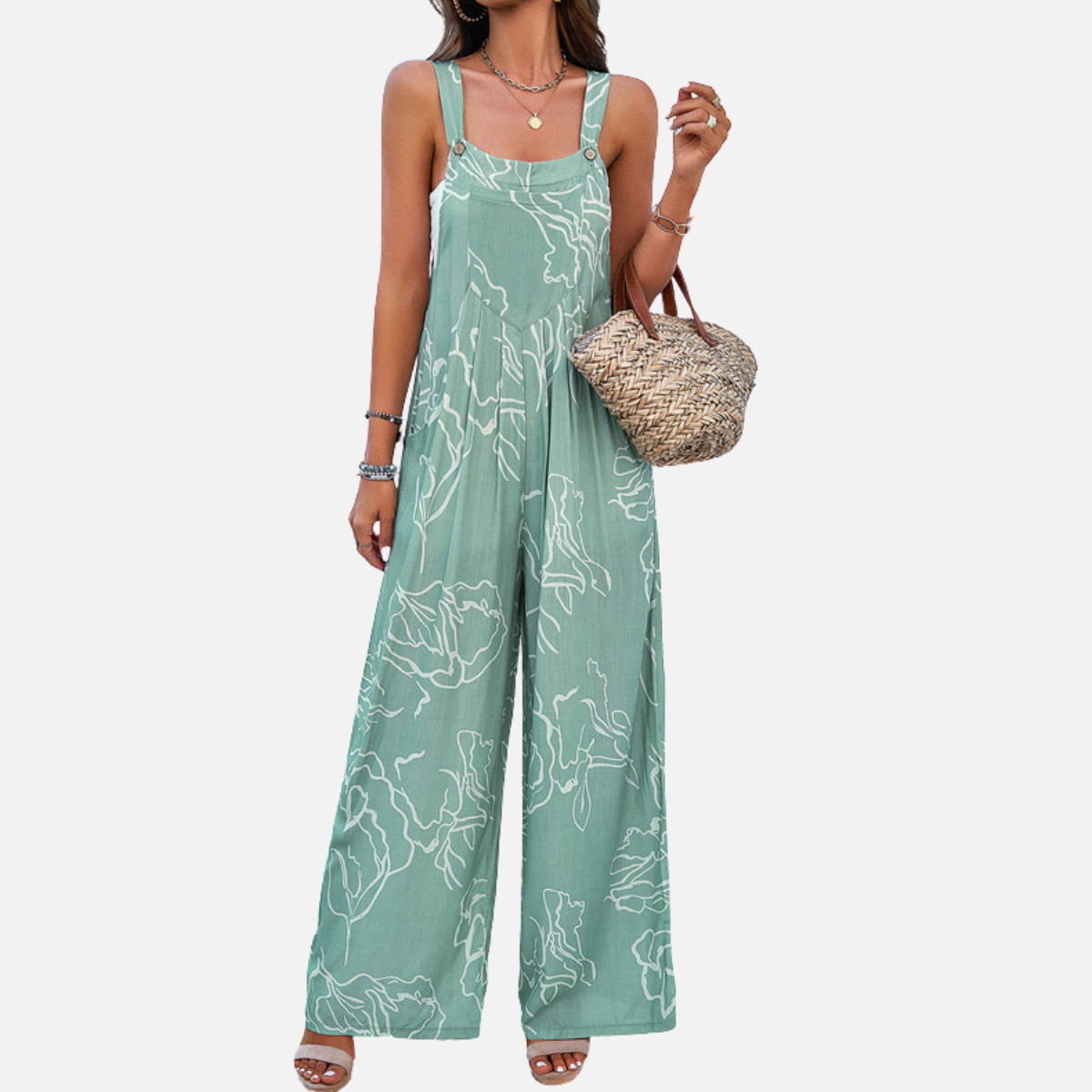 Laurior | Combinaison large confortable pour femme avec poches