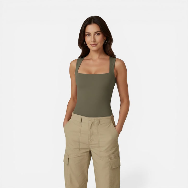 Laurior | Débardeur slim fit à encolure carrée pour femme, idéal pour l'été