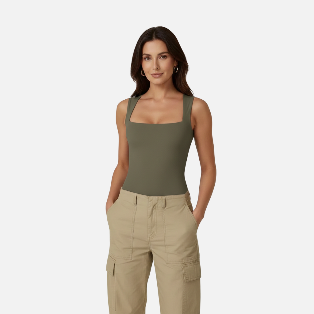 Laurior | Débardeur slim fit à encolure carrée pour femme, idéal pour l'été