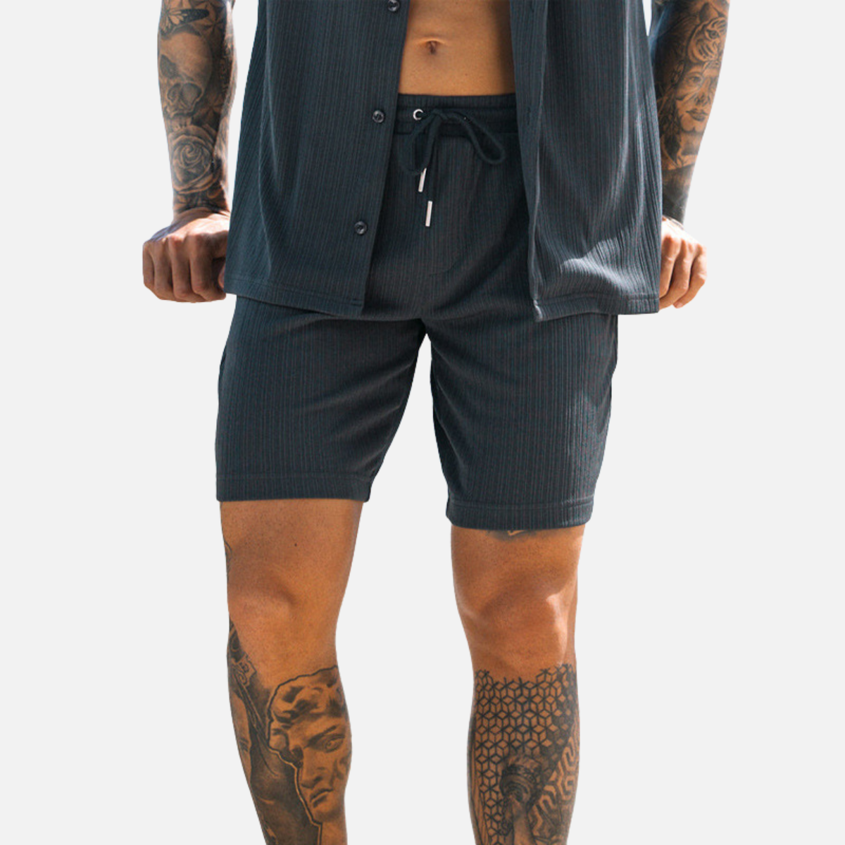 Laurior | Ensemble Chemise et Short d’Été pour Homme Assorti