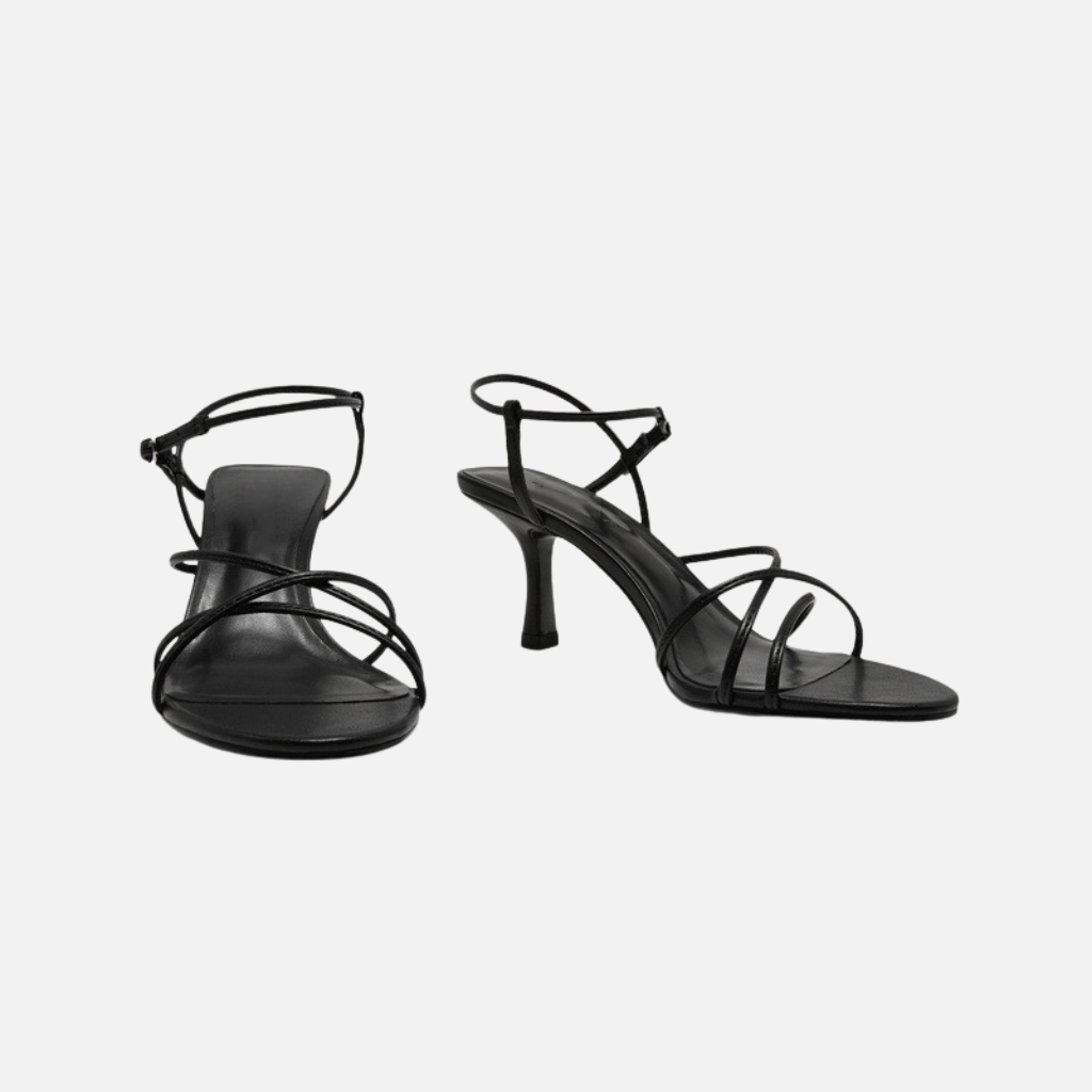 Laurior | Sandales à talon fin pour femme à bout ouvert pour tenue de soirée