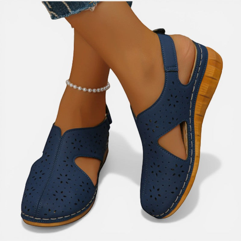 Laurior | Sandales compensées femme maintien été - Sandales légères à semelle compensée, confortables et respirantes.