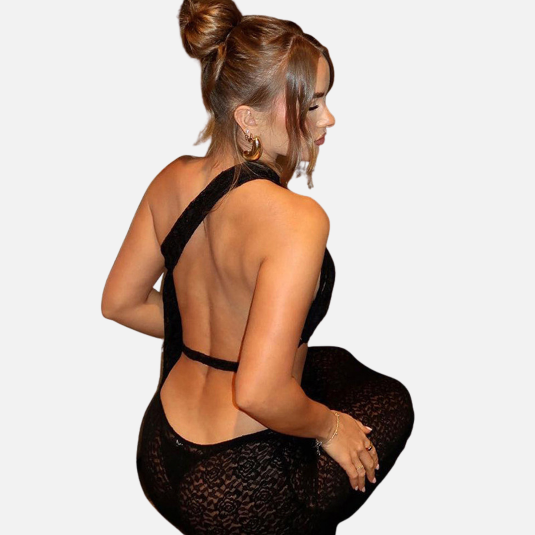 Laurior | Top d’Été Femme Coupe Ajustée Dos Nu Couleur Unie